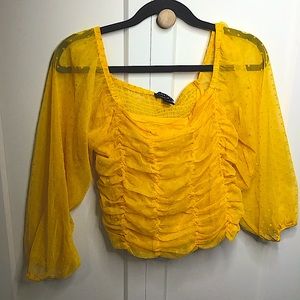 NEW yellow polka dot blouse